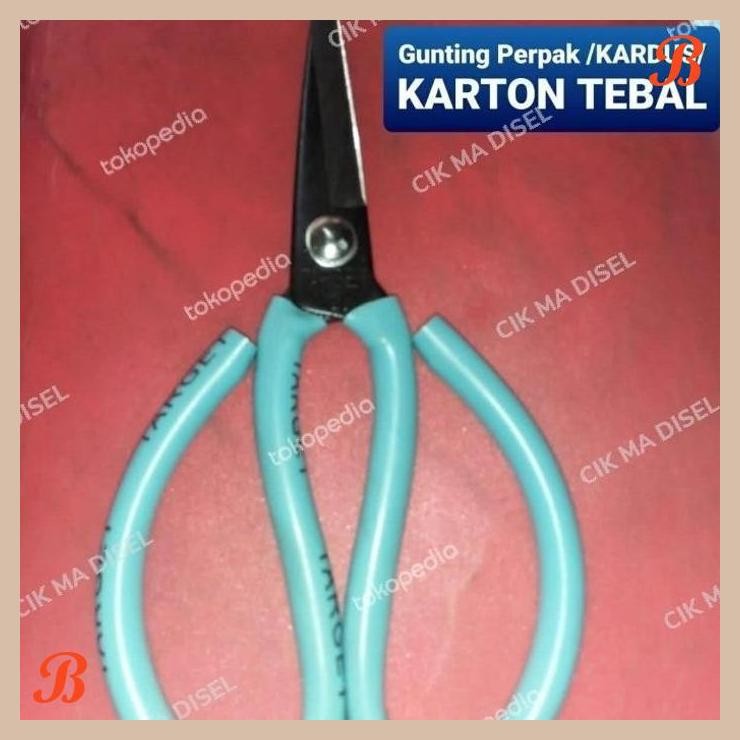 

| RKY | GUNTING PEMOTONG BAHAN PERPAK TBA KARET KARDUS KARTON TEBAL