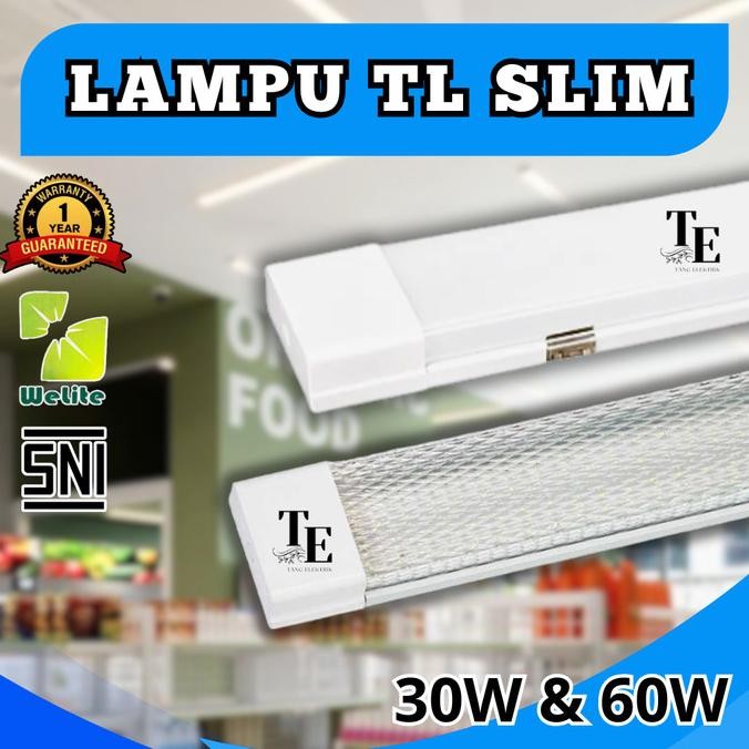 Lampu - Lampu Tl Slim Tube Light T8 Led 30W-60Cm 60W-120Cm