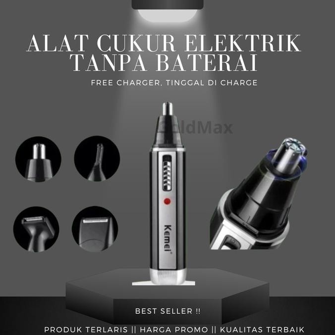 Alat cukur kumis bulu hidung jenggot alis mesin cukur elektrik tanpa baterai BED