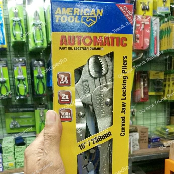American tool Automatic locking pliers - Tang buaya vise grip otomatis Original dan Terpercaya