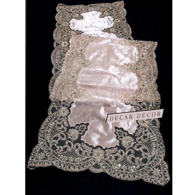 MURAH Taplak Meja Tamu Bludru Import Mewah Taplak Meja Mewah Panjang Modern