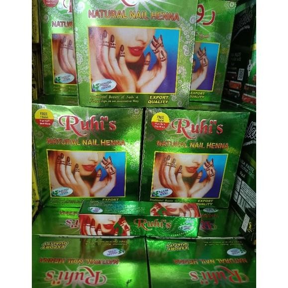 pacar kuku Rani hena Ruhi 1lusin halalRuhii nail hena asli orinal terlaris