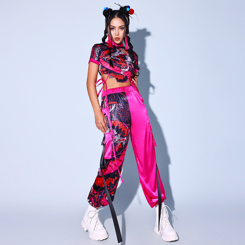 Miseerpin National Trend Performance Costume Jazz Dance Top Street Dance Costume Girl Group Singing 