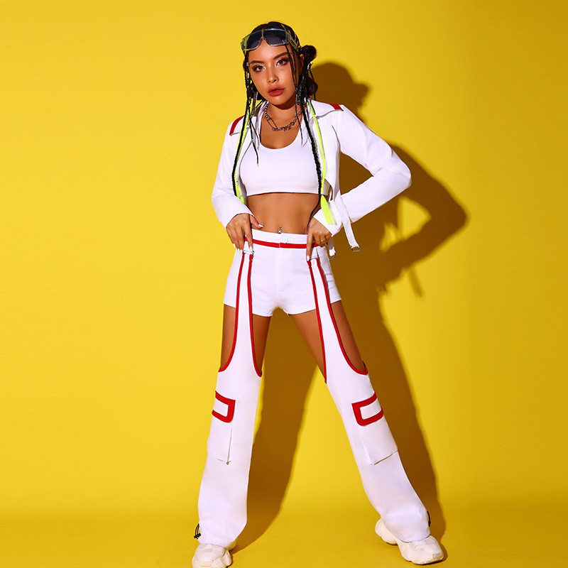 Miseerpin Jazz Dance Performance Costume Women's Set Hip-Hop Street Dance Stage Outfit kpop Dance Co