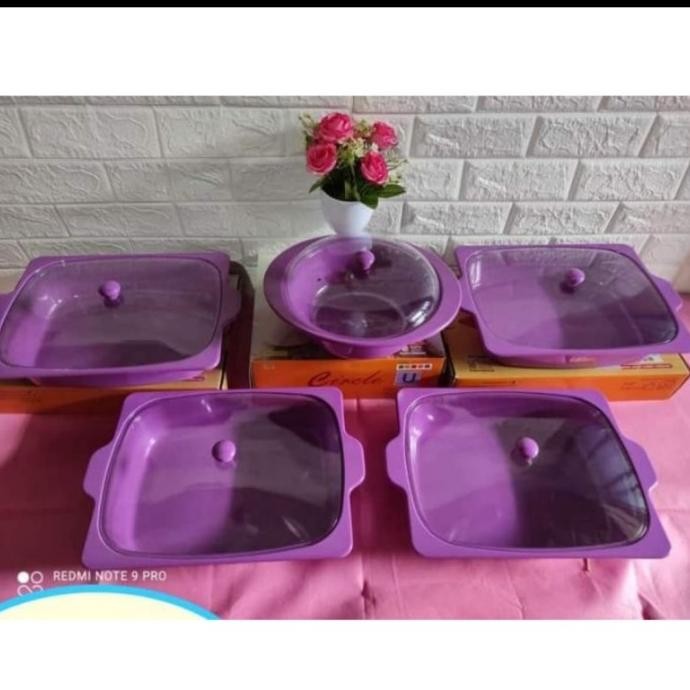 CO set prasmanan melamine size JUMBO golden dragon ungu merah