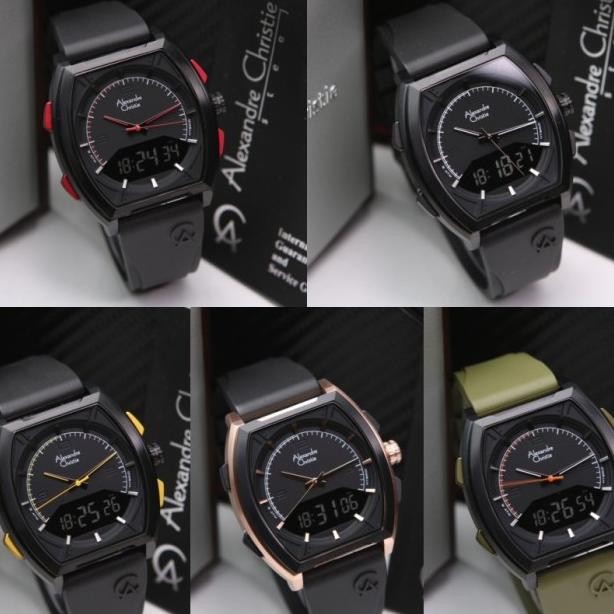 Jam Tangan Pria Aleandre Chritie Ac 9390 Ac9390 Bla Red