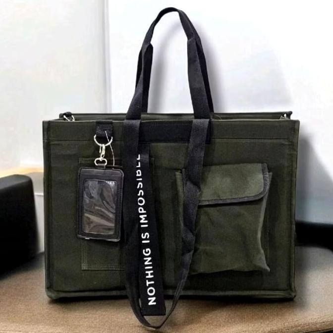 SAVAGE GUINEVERE Tote Bag Sling Bag Kanvas Multifungsi Berkualitas Aesthetic Canvas Totebag Hitam