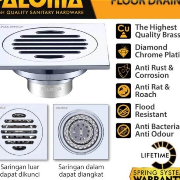 Paloma Fdp 3101 Floor Drain Aringan Amar Mandi Anti Bau Fdp3101