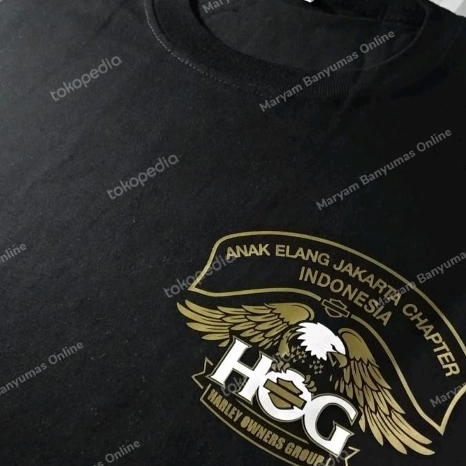 Murah Atasan/Kaos/T-Shirt/Hog Anak Elang Jakarta Chapter Indonesia Gold