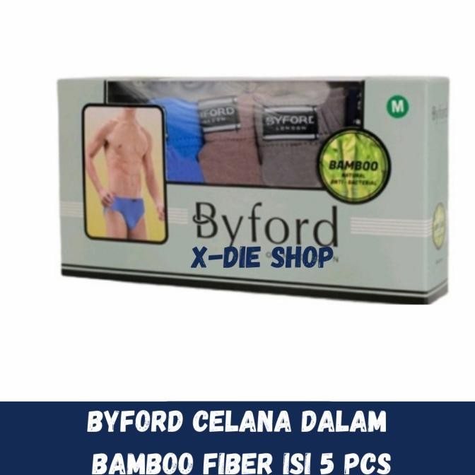 Celana Dalam Pria Byford Brief Isi 5 Pcs Bahan Bamboo Anti Bakteria 01 Original Dan Terpercaya