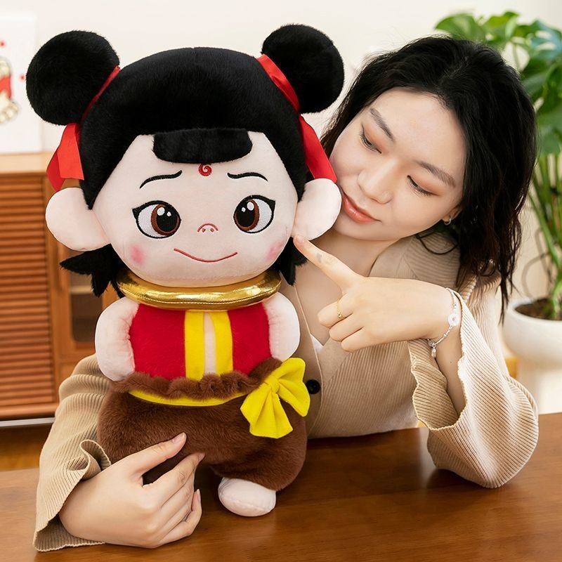 Nezha: Mainan Plush Merchandise Anak Setan Boneka Nezha