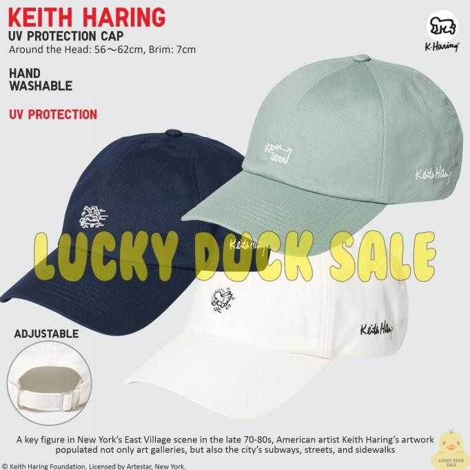 Terlaris UNIQLO Keith Haring UV Protection Cap Topi Pop Art Radiant Baby Iconic SALE
