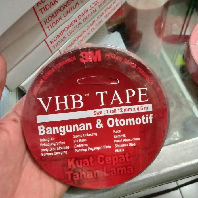 

HOT SALE VHB TAPE SUPER REKAT (FOAM) MEREK 3M, LEBAR 1.2CM PANJANG 4.5 METER