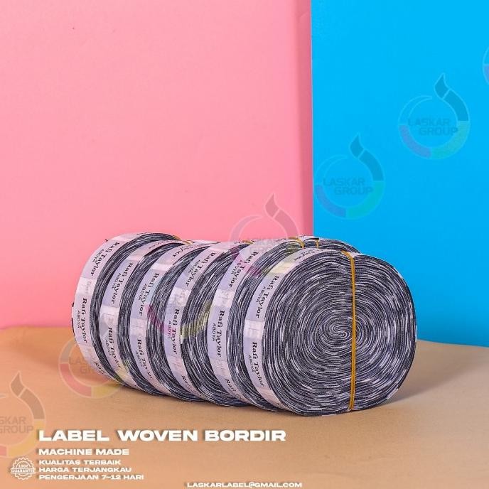 

MURAH 1,5x6 label woven bordir / label merek bahan damas / label tag baju