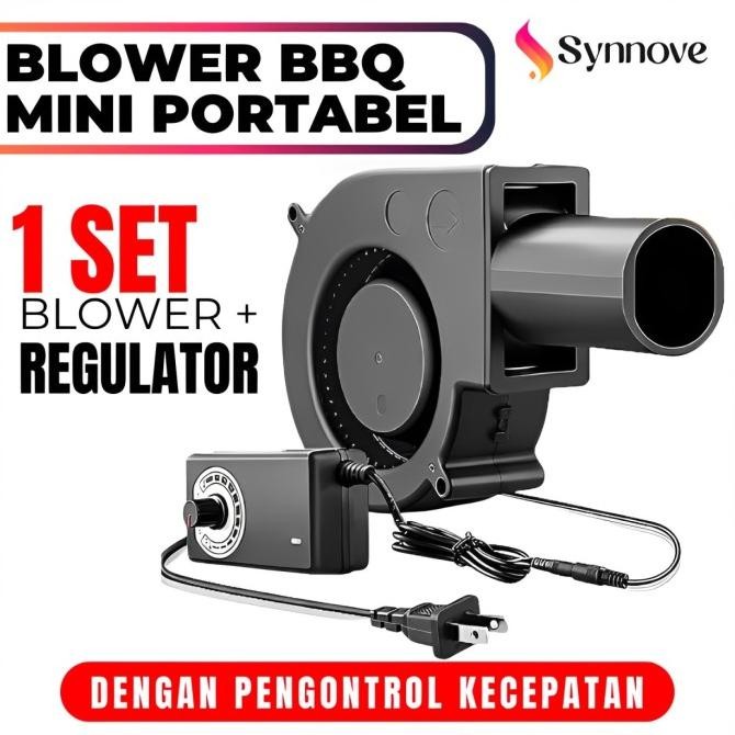 Kipas Blower Mini BBQ Dengan Pengontrol Kecepatan Blower Portable Blower Fan Kipas Keong Kipas Sate 