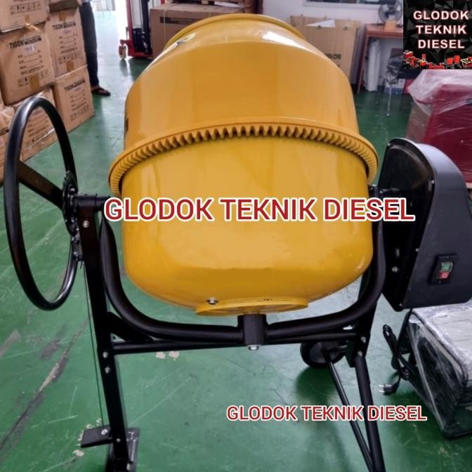 Molen Elektrik 200 Liter Tigon Molen Mini Listrik Mesin Pengaduk Semen KAR