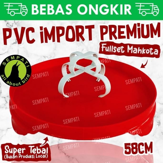 TEBOK SANGKAR KANDANG BURUNG MURAI PVC IMPORT PLUS MAHKOTA FULSET TBMR