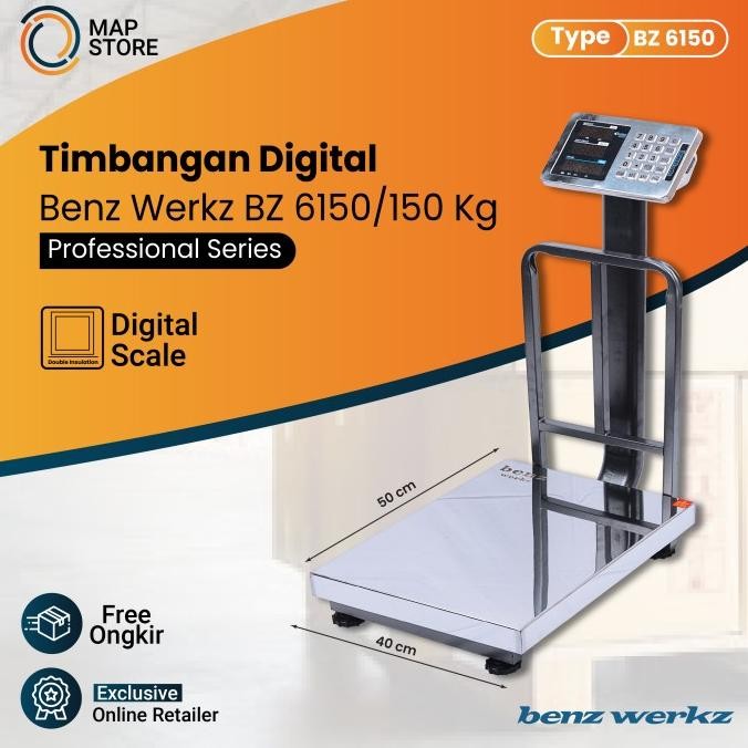 Timbangan Duduk Digital / Timbangan Paket Ekspedisi 150 kg BENZ 6150