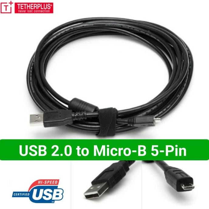 Murah Tetherplus 3 Meter Kabel Data Kamera Usb 2.0 Micro 5Pin