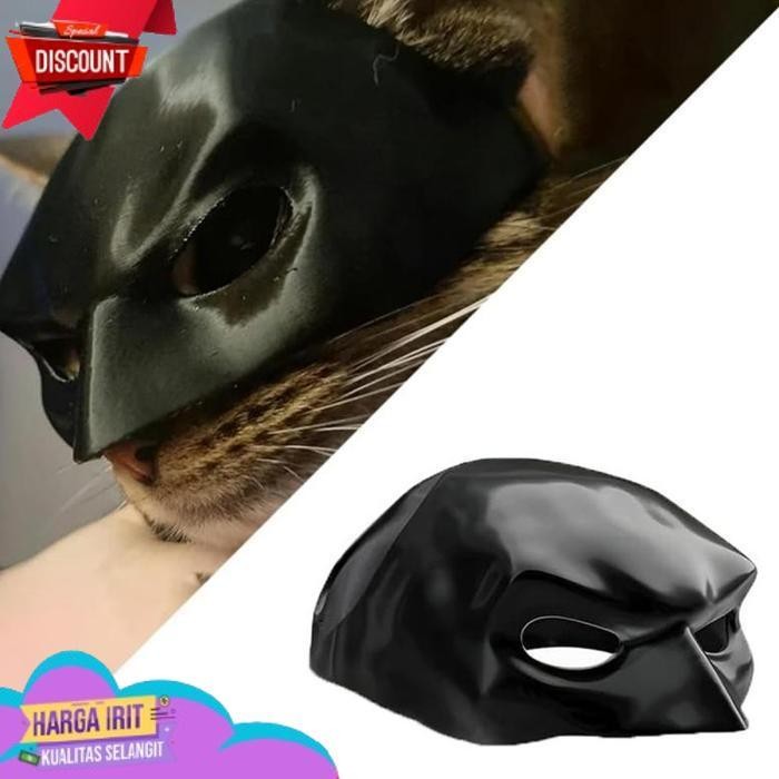 SALE TOPENG KUCING CETAK 3D TOPENG BATMAN LUCU UNTUK KUCING HALF FACE CAT MASKER TOPENG KUCING BATMA