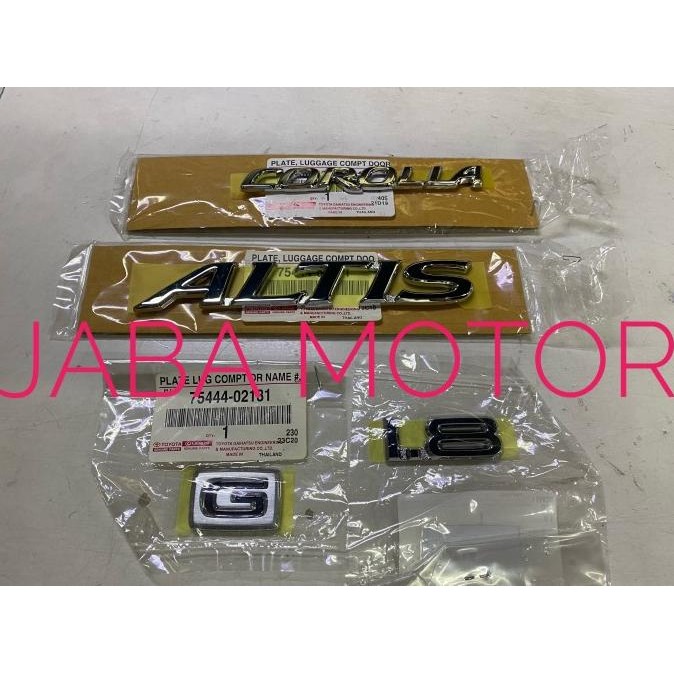 Logo-Emblem Corolla Altis Set Original Great