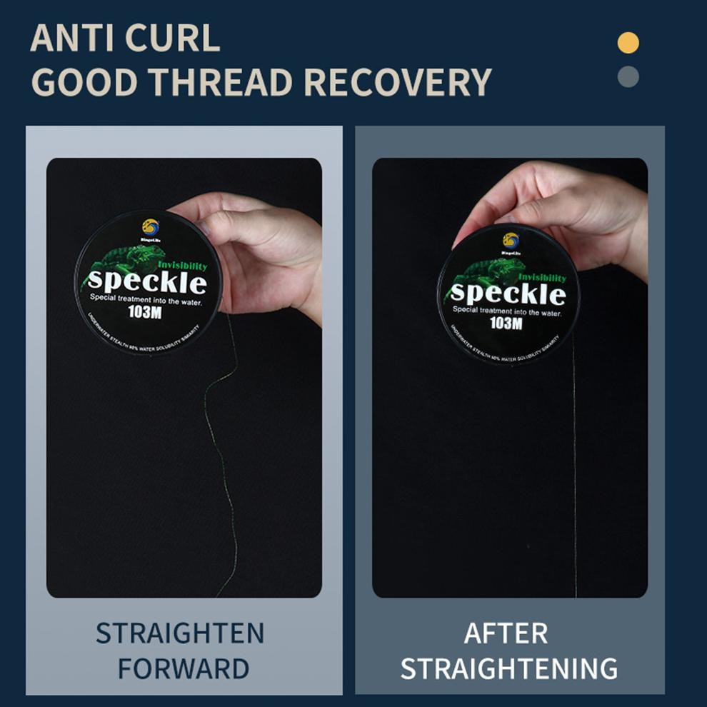 TERLARIS Fishing Line Nilon 100m Invisible Alat Senar Pancing Anti Keriting Kuat Senar Speckle Origi