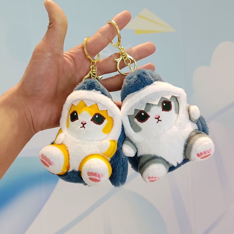Plush Doll Cat Shark Plush Pendant Toy Stylish Keychain