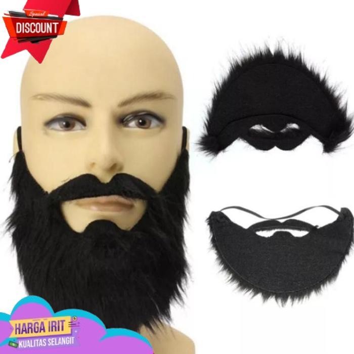 SALE BEWOK JENGGOT ALIS  KUMIS PALSU PUTIH,HITAM DAN COKLAT TERLARIS