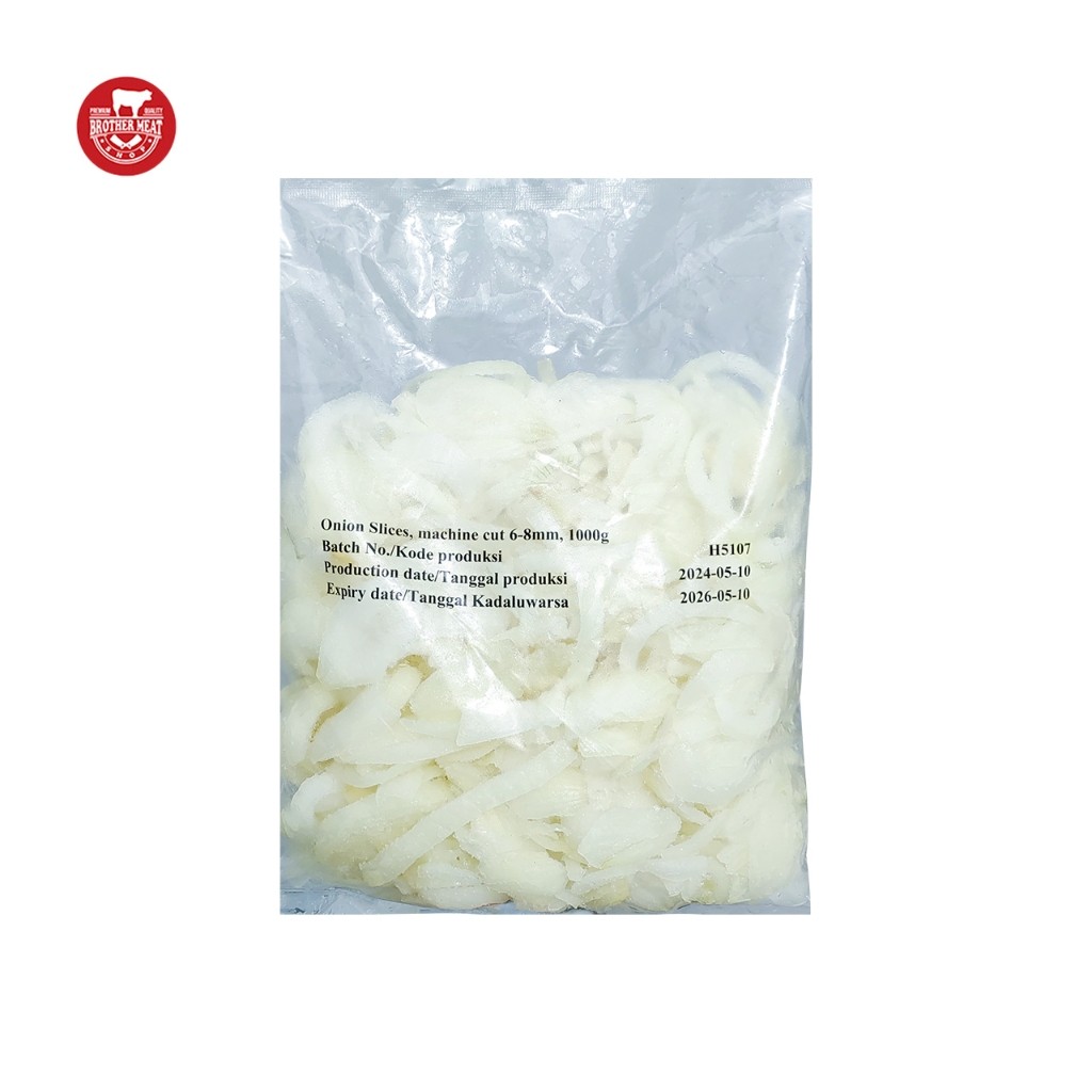 

RB IQF Onion Slices / Bawang Bombay Potong Iris 1kg - Brothermeatshop