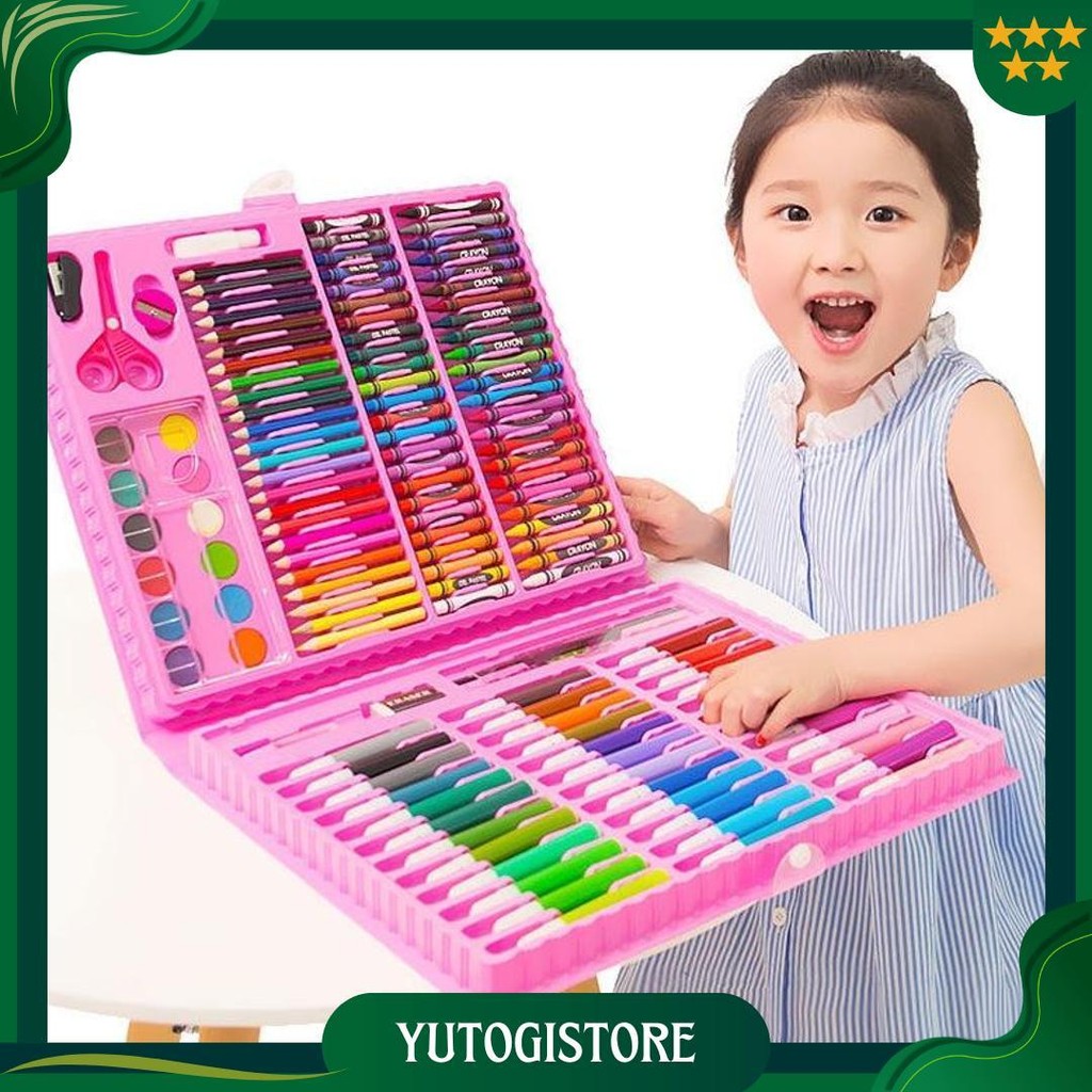 

Crayon Set Peralatan Gambar & Lukis Pensil Warna/ Art Set Isi 150 Pcs Kualitas Premium Sale