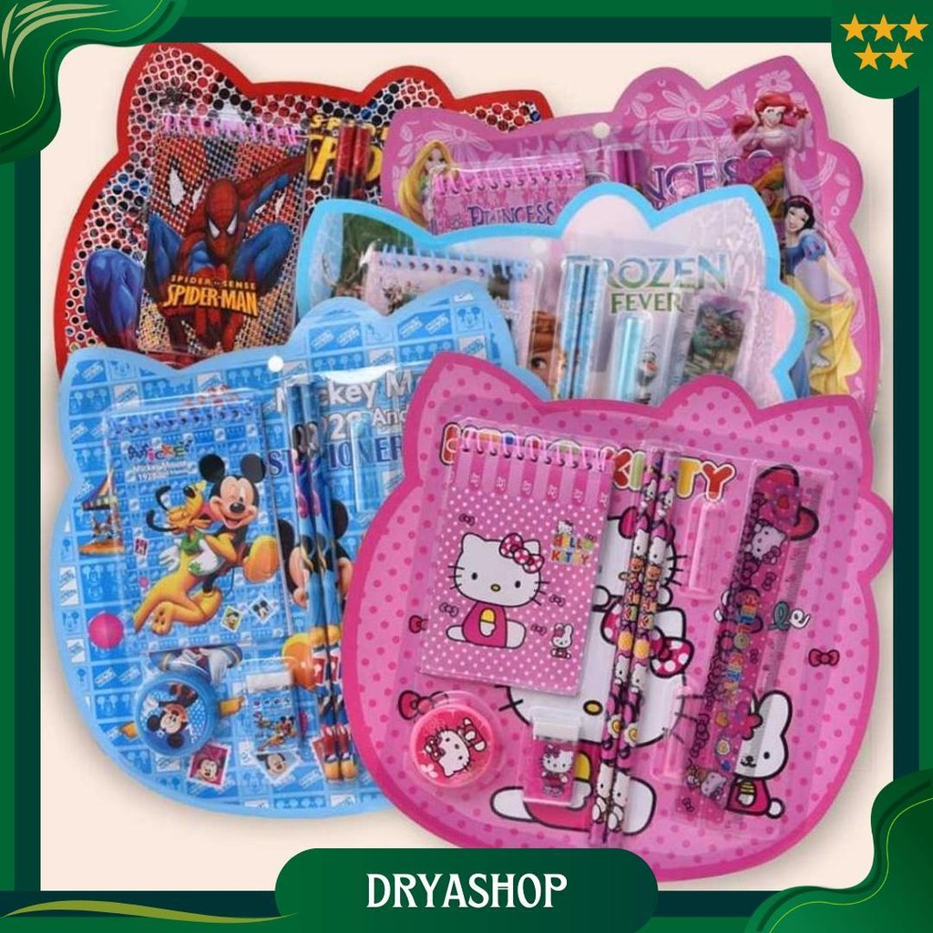 

Kings - S5931 Stationary Set Karakter Kartun / Set Alat Tulis 8 In 1 / Set Alat Tulis Kartun Lucu / Stationery Set 8 In 1 Lucu Ori