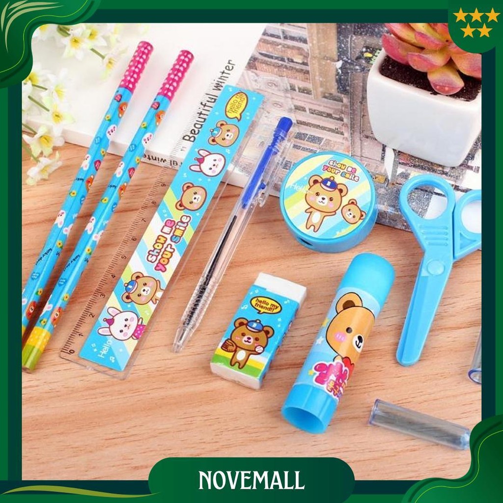 

Alat Tulis Set 8In1 Karakter Stationery Kids / Paket Alat Tulis Anak Tk / Set School Supplies For Child Writing Gift Eraser Ruler Stockami A26 Best Seller