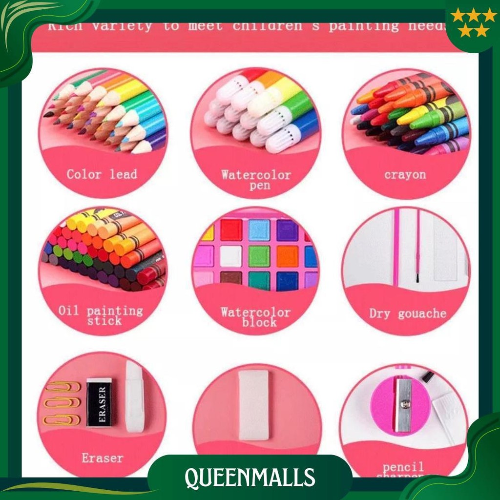

Art Full Set Crayon 208 Pcs / Krayon Alat Lukis Anak Pensil Warna Cat Air Perlengkapan Mewarnai Set 150 Pcs / Set Melukis / Crayon'S Lengkap / Alat Melukis Lengkap / Krayon Mewarnai Anak Best Seller