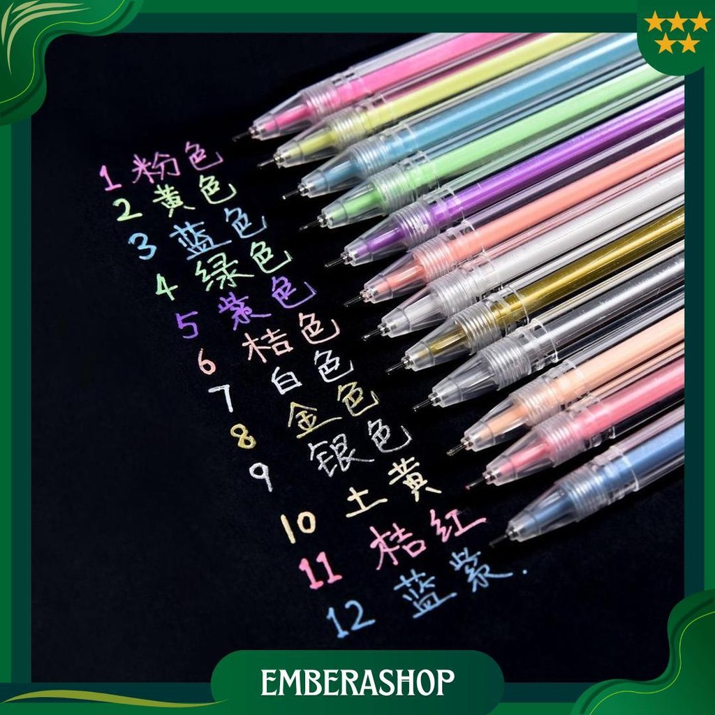 

[Miloli] 12 Pcs Coloring Pen Pulpen Warna - D0007 Ori