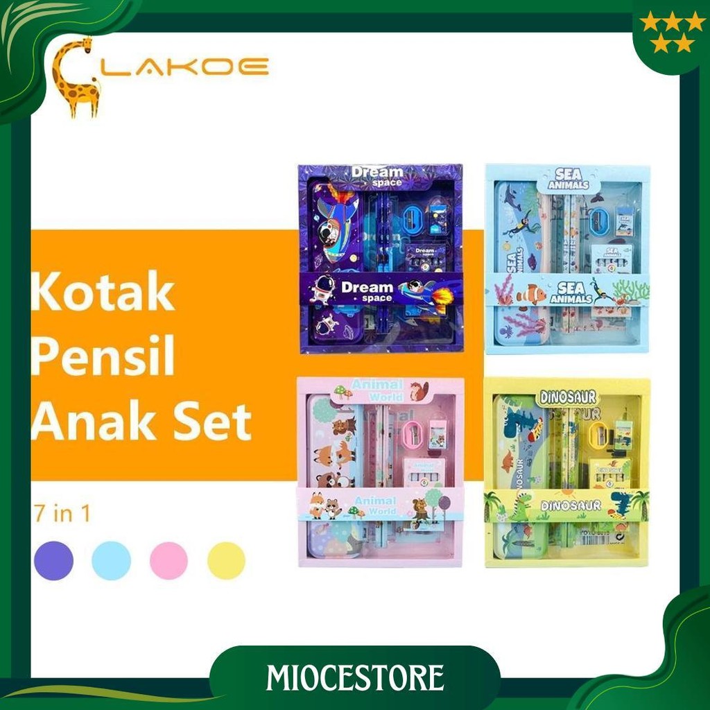 

Lakoeofficialmall Kotak Pensil Anak Set 6 In1 Stationery Kotak Pensil Karakter Alat Tulis Anak Set Promo Puncak