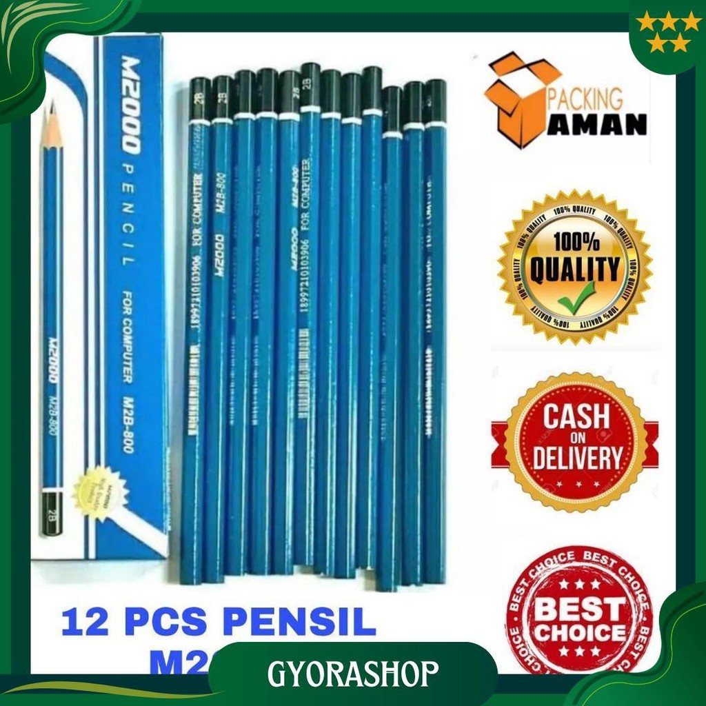 

12 Pc / 1 Lusin Pensil 2B M2000 Type M2B-800 Cod