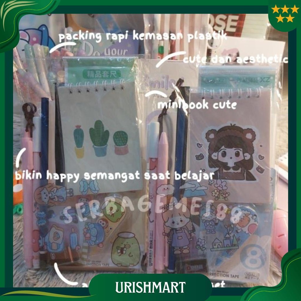 

Serbagemes88 - Set Alat Tulis Lengkap 10 In 1 Karakter Lucu / Stationery Lengkap Ori
