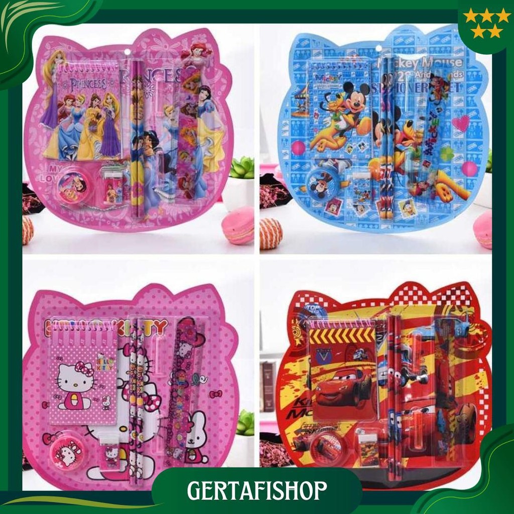

Osm Jkt S5931 Stationary Set Karakter Kartun / Set Alat Tulis 8 In 1 / Set Alat Tulis Kartun Lucu / Stationery Set 8 In 1 Lucu Cod