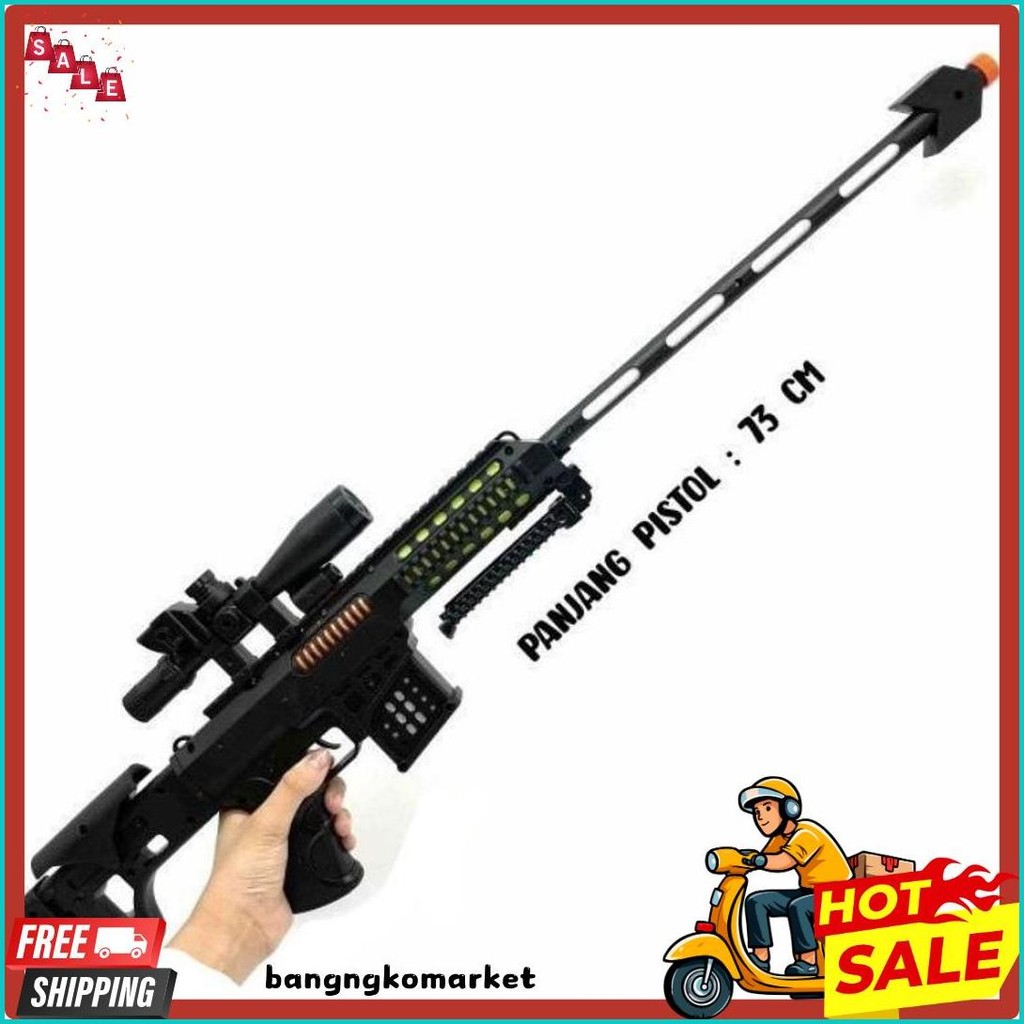 Sound Gun Electric Mainan Pistol Laser Tembak Tembakan Diskon