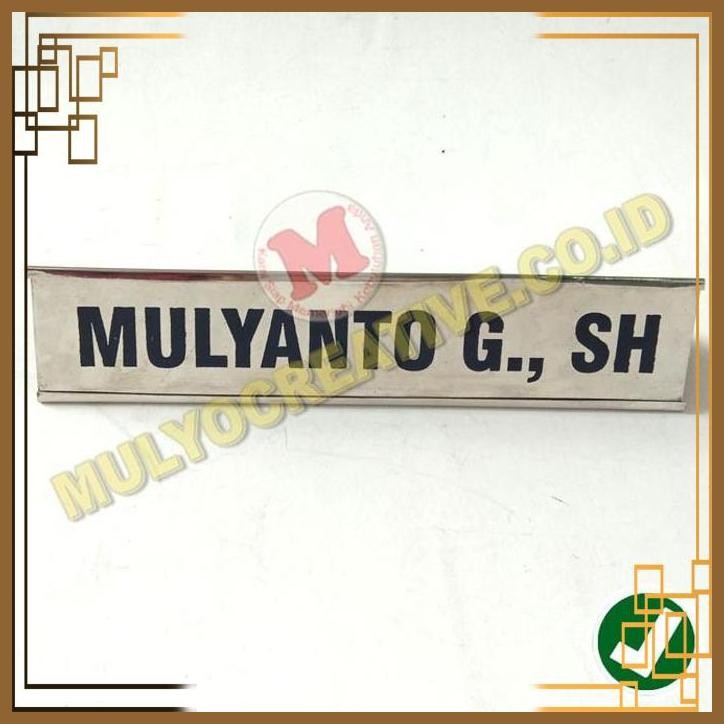 

[MCV] PAPAN NAMA MEJA STAINLES STEEL - PAPAN NAMA STENLIS