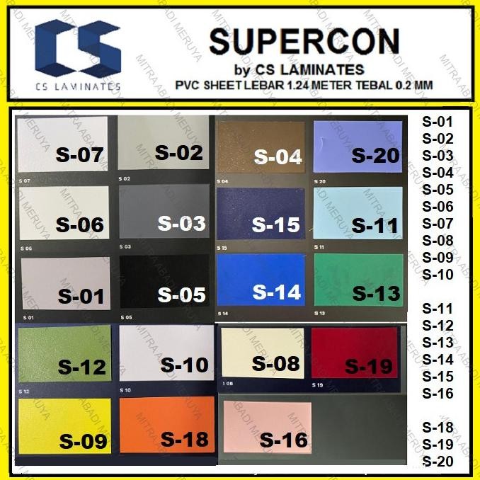 Cs Supercon Polos Solid Standard Pvc Sheet Deco Sheet Grosir Original Dan Terpercaya