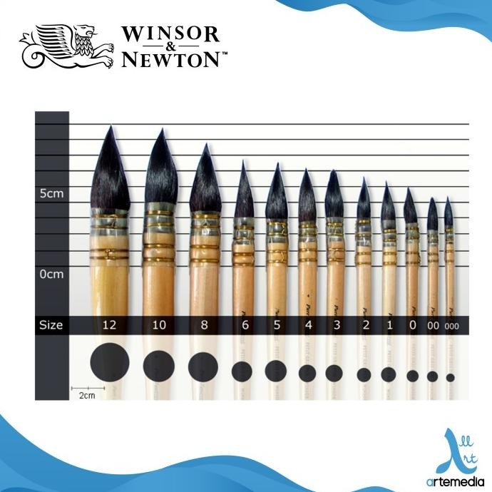 

Kuas Lukis Winsor & Newton Professional Watercolor Pure Squirrel Brush Original Dan Terpercaya