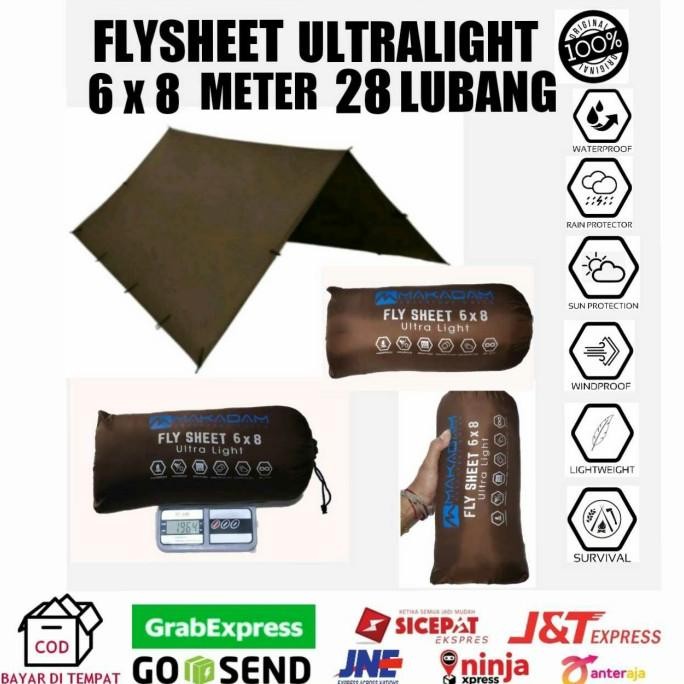 NEW flysheet tenda 6x8 meter ultralight waterproof flysheet camping