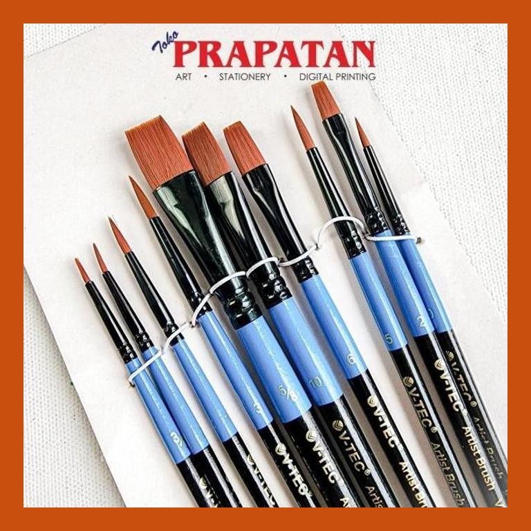 

[ PERALATAN LUKIS / GAMBAR ] KUAS LUKIS V-TEC VT 2020/10 | PAINT BRUSH COD