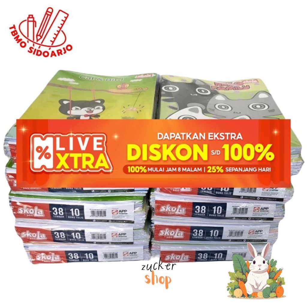 

Buku Tulis Skola By Sidu 38 Lembar 1 Pak Isi 10Pcs Promo