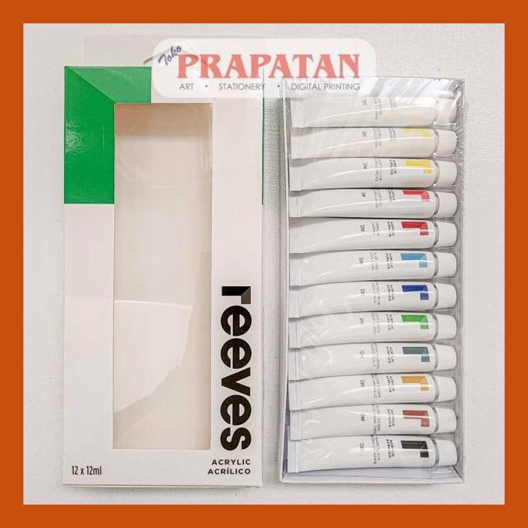

[ PERALATAN LUKIS / GAMBAR ] CAT AKRILIK SET REEVES 12X12ML | REEVES ACRYLIC SET PACKING AMAN