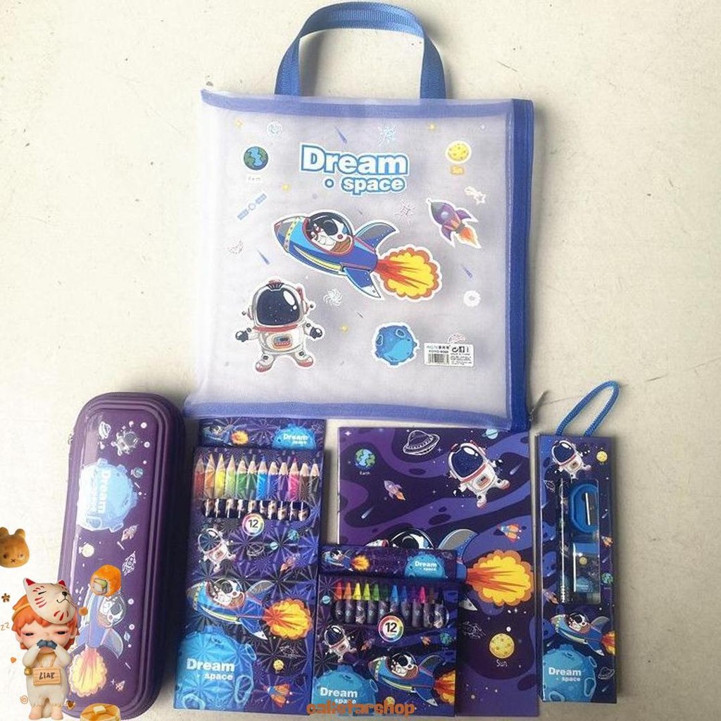 

[Babykids](Ktps.11)Kotak Pensil Sett / Study Set Stationery Set Alat Tulis Sekolah Anak Set Atk Motif Sale