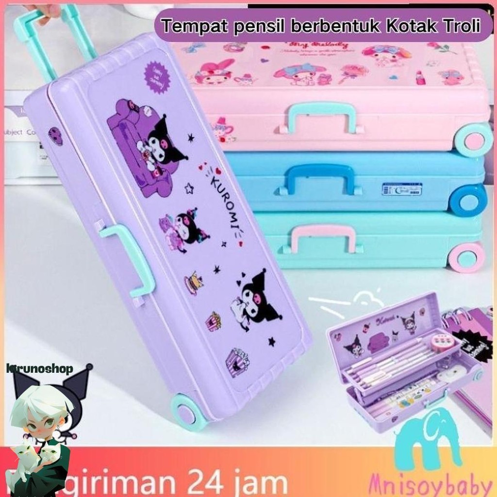 

CodKotak Alat Tulis Berbentuk Kotak Troli Lucu Dengan Stiker Sanrio Lapisan Ganda Kotak Pensil Plastik Kapasitas Besar Hadiah Alat Tulis Siswa Diskon