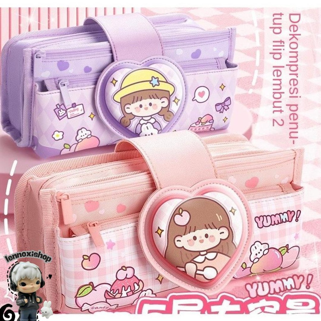 

Tempat Pensil Kapasitas Besar Untuk Siswa Sekolah Dasar, Tempat Pensil Merah Muda Untuk Anak Perempuan Smp, Hati Feminin, Tempat Kilat