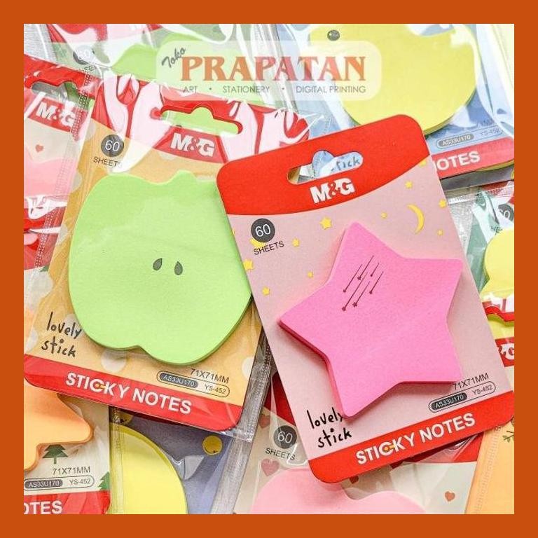 

[ PERALATAN LUKIS / GAMBAR ] M&G SHAPE STICKY NOTE YS-452 | NOTES MEMO TEMPEL BENTUK SIAP KIRIM